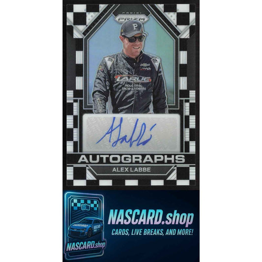 2023 Panini Prizm #A-ALB Alex Labbe Autographs Checkered Flag Prizm #/50