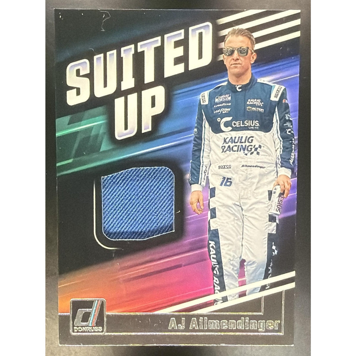 2025 Panini Donruss NASCAR AJ Allmendinger #SU-AJA Suited Up Swatches
