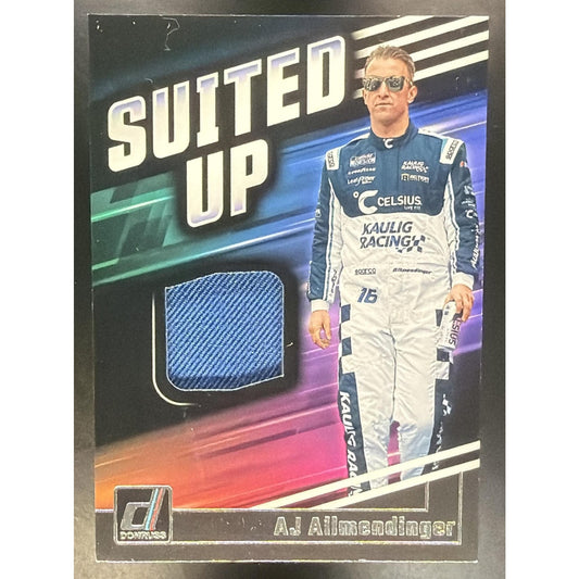2025 Panini Donruss NASCAR AJ Allmendinger #SU-AJA Suited Up Swatches