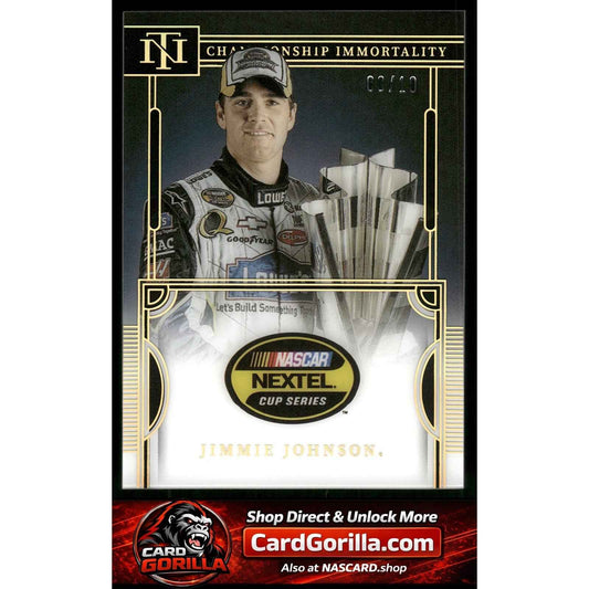2023 National Treasures Jimmie Johnson Championship Immortality Holo Gold #/10