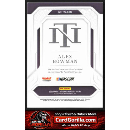 2025 Panini National Treasures Alex Bowman Treasured Swatches Holo Gold #/10