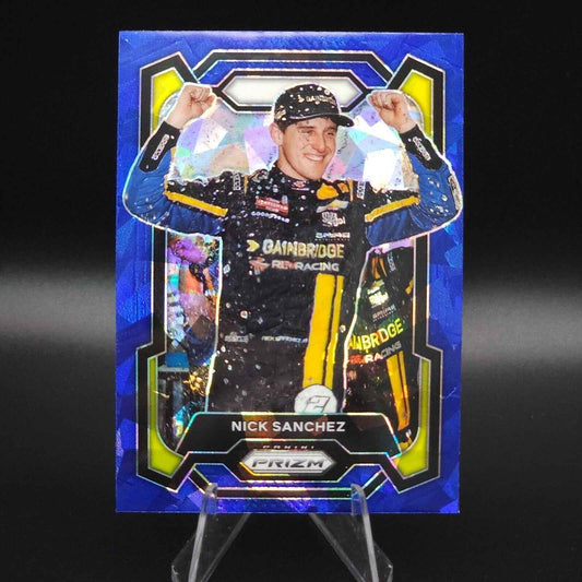2024 Panini Prizm Racing Blue Cracked Ice Nick Sanchez #28 - NASCARD.shop