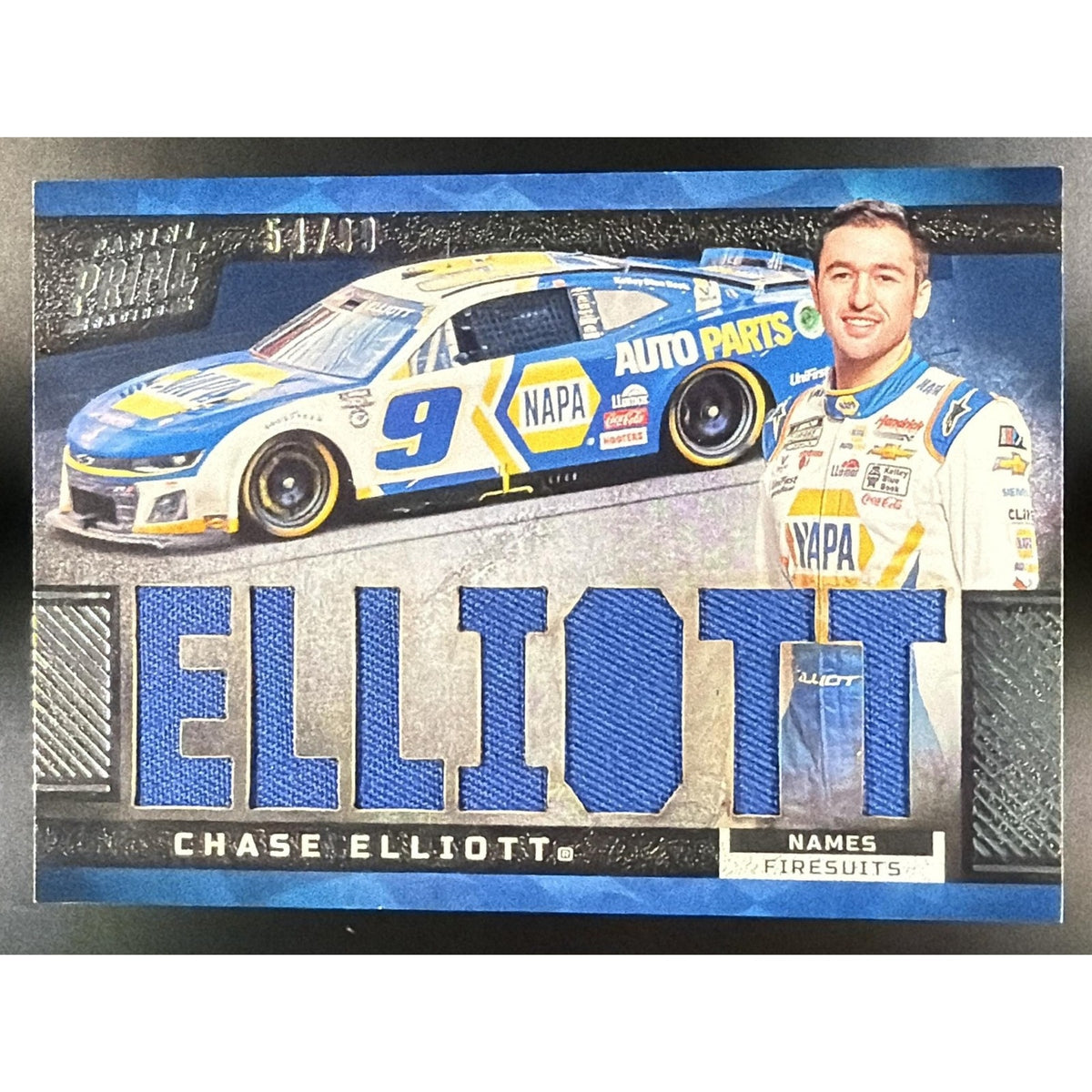 2023 Panini Prime Chase Elliott #N-CEL Names Firesuits MEM /99