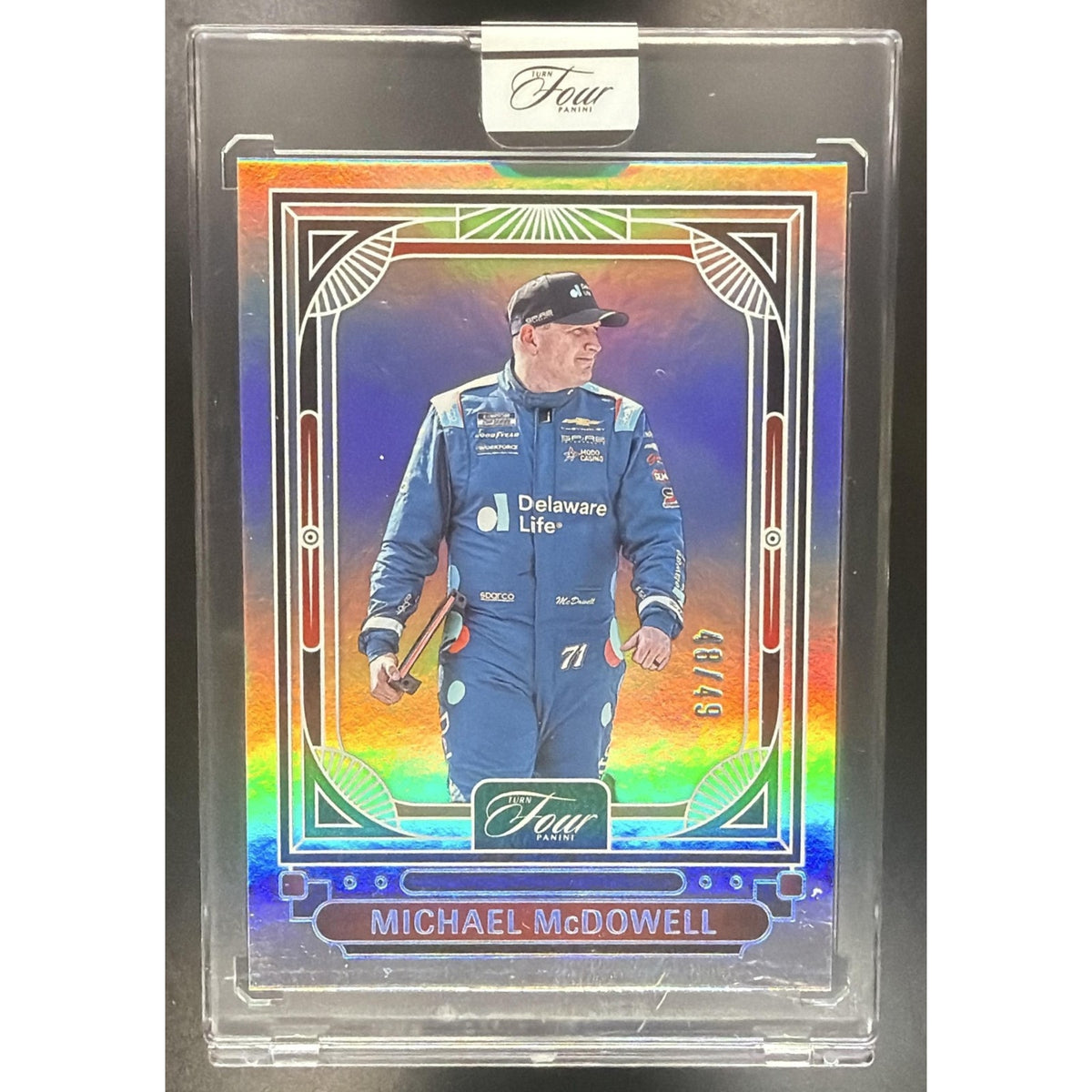 2026 Panini Turn Four Racing Michael McDowell #95 Holo Silver 48/49