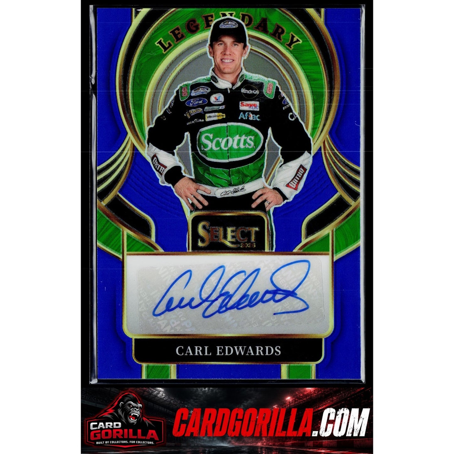 2026 Panini Select #LS-CES Carl Edwards Legendary Signatures Blue Prizms #/99