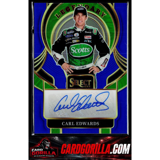 2026 Panini Select #LS-CES Carl Edwards Legendary Signatures Blue Prizms #/99