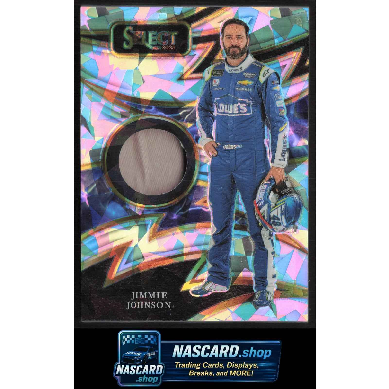 2025 Panini Select #S-JJN Jimmie Johnson Sparks Flash Prizms