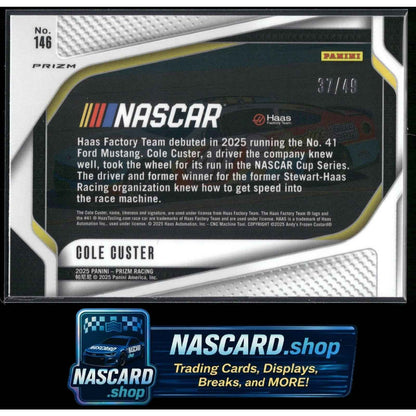 2025 Panini Prizm #146 Cole Custer Carolina Blue #/49