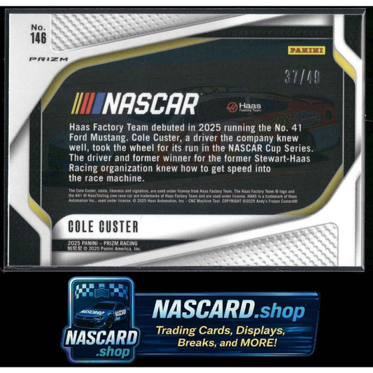 2025 Panini Prizm #146 Cole Custer Carolina Blue #/49