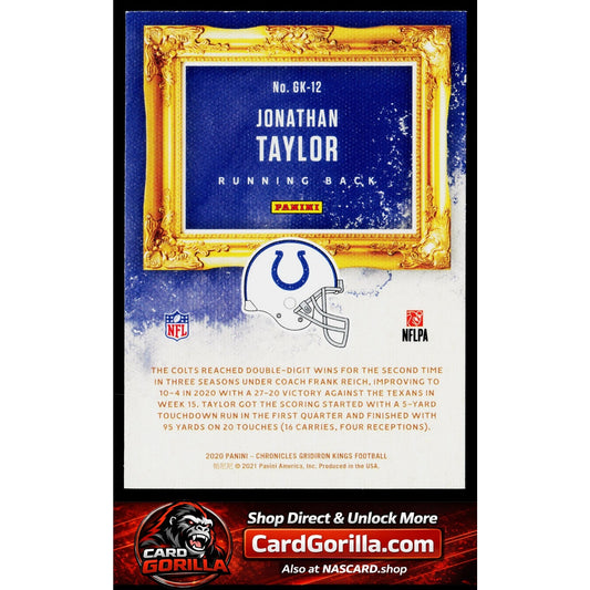 2020 Panini Chronicles #GK-12 Jonathan Taylor Gridiron Kings