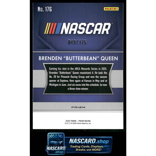 2025 Panini Prizm #176 Brenden Butterbean Queen Red Power #/175 RC