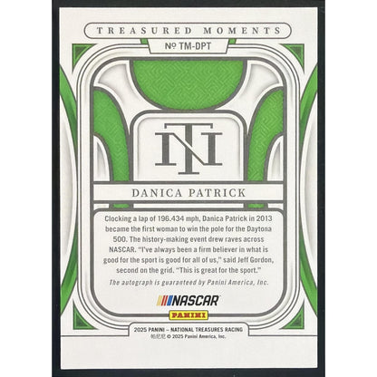 2025 Panini National Treasures Danica Patrick #13 Treasured Moments /99 Auto