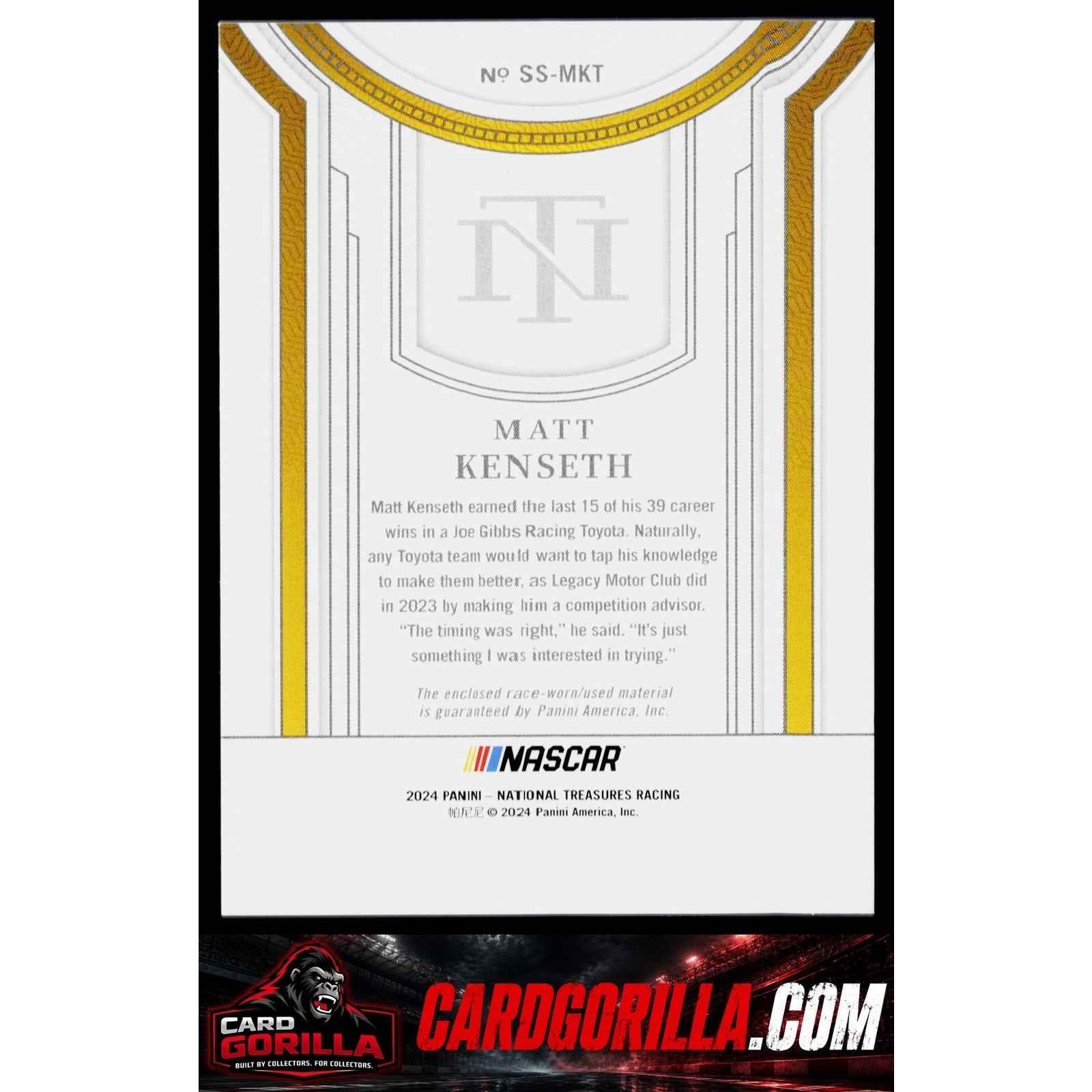 2024 Panini National Treasures #SS-MKT Matt Kenseth Silhouettes #/99