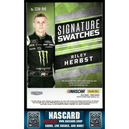 2023 Prime Signature Swatches Red Riley Herbst /25 - NASCARD.shop