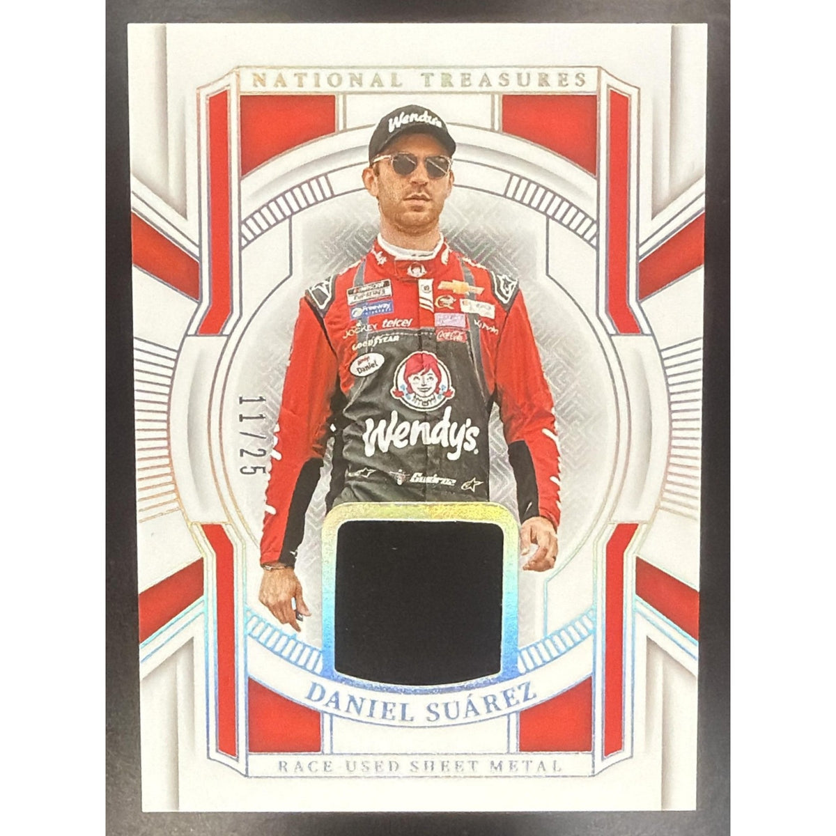 2025 Panini National Treasures Daniel Suarez #17 Race Used Sheet Metal 11/25