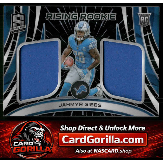 2023 Panini Spectra #RRM-JGI Jahmyr Gibbs Rising Rookie Materials Hyper #/60