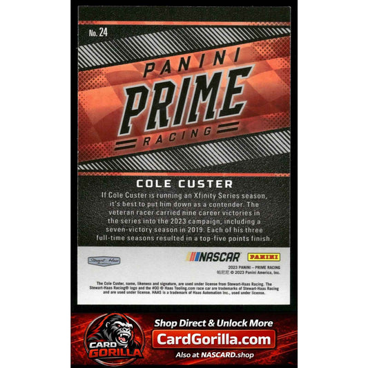 2023 Panini Prime #24 Cole Custer Holo Gold #/25