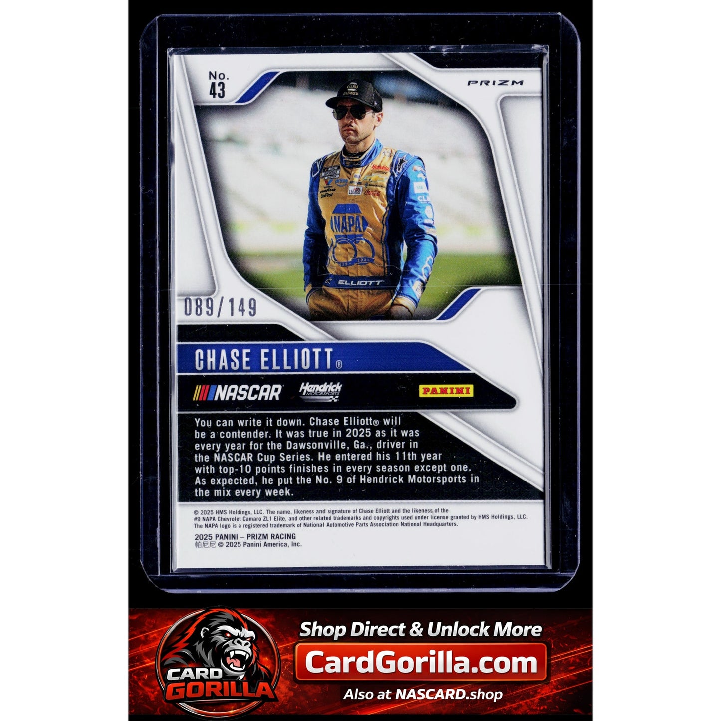2025 Panini Prizm #43 Chase Elliott Green Scope #/149
