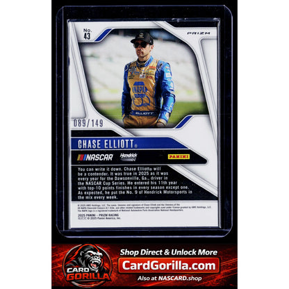 2025 Panini Prizm #43 Chase Elliott Green Scope #/149
