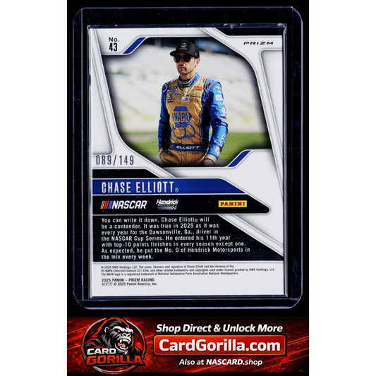 2025 Panini Prizm #43 Chase Elliott Green Scope #/149