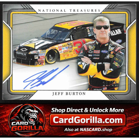 2025 Panini National Treasures #TPS-JBT Jeff Burton Track Pass Signatures #/99