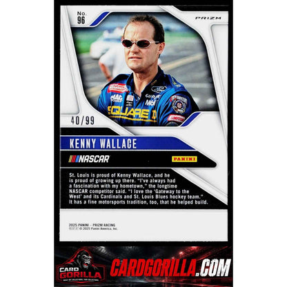 2025 Panini Prizm #96 Kenny Wallace Purple #/99