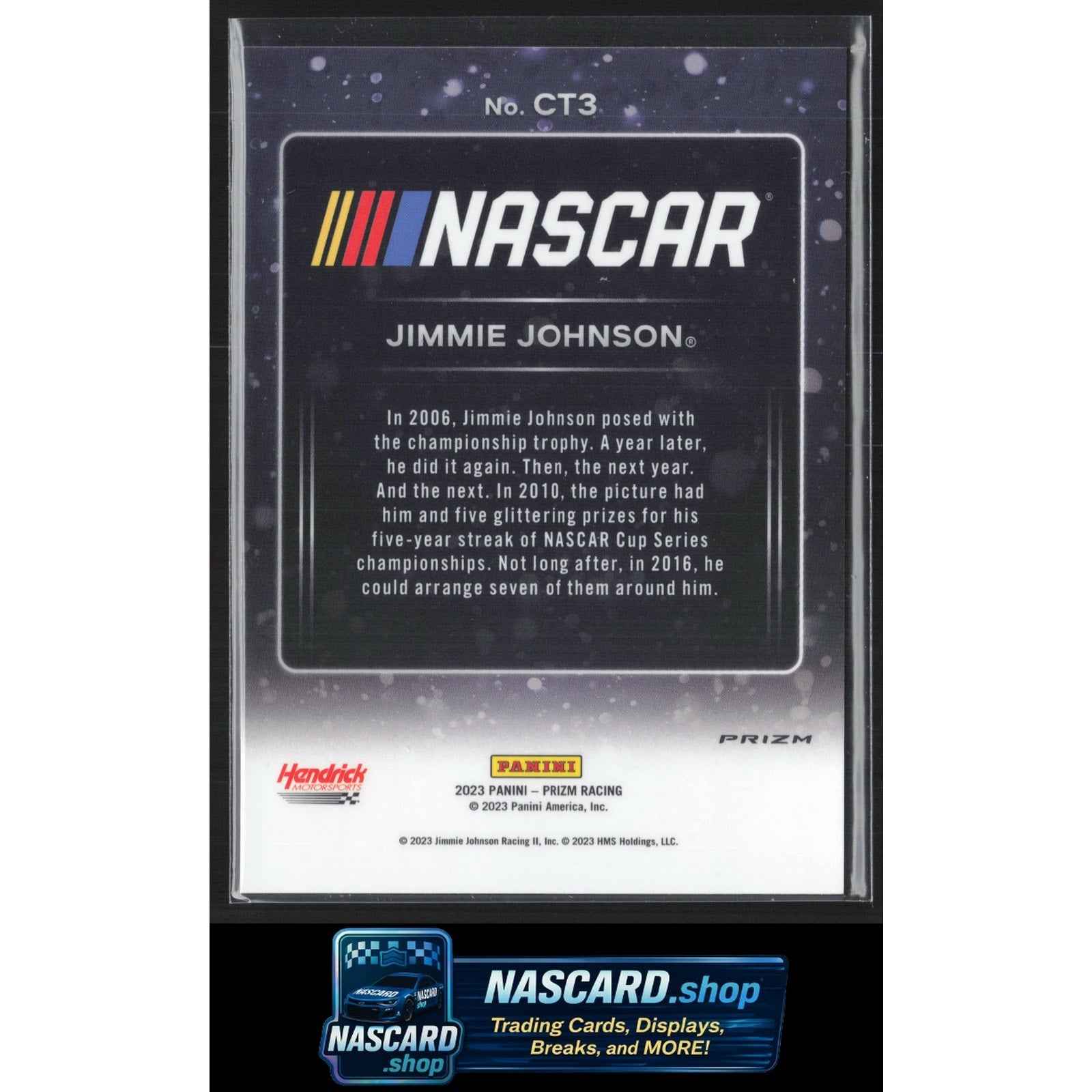 2023 Panini Prizm #CT3 Jimmie Johnson Championship Trophy