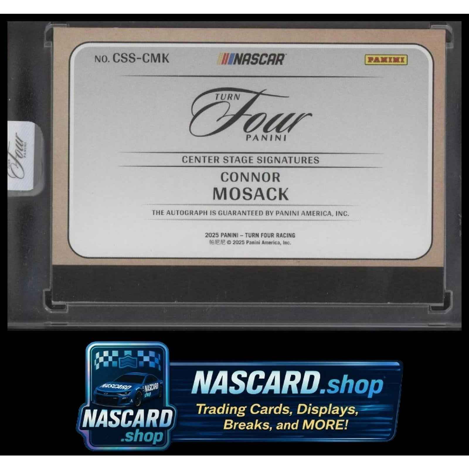 2025 Panini Turn Four #CSS-CMK Connor Mosack Center Stage Signatures #/99