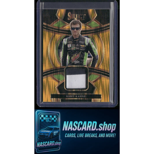2024 Panini Select #SS-KKN Kasey Kahne Selective Swatches Gold Flash Prizms #/10