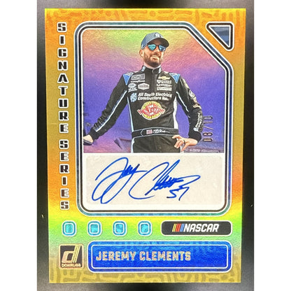 2024 Panini Donruss Jeremy Clements #SS-JC Signature Series Gold 8/10 Auto