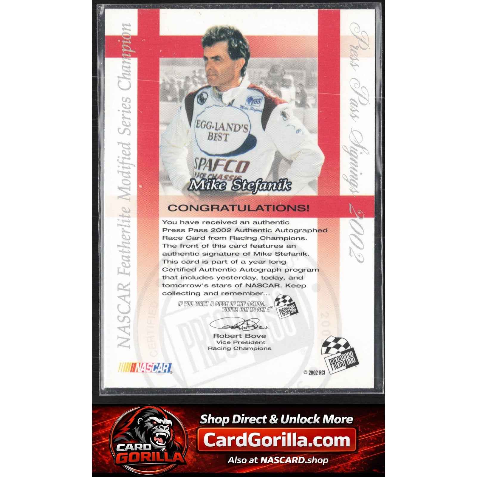 2002 Press Pass #NNO Mike Stefanik Signings