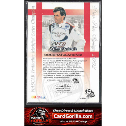 2002 Press Pass #NNO Mike Stefanik Signings
