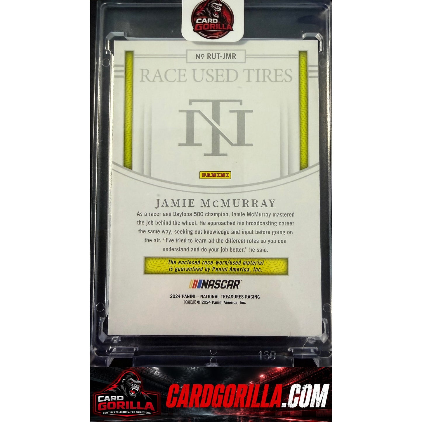 2024 Panini National Treasures Jamie McMurray Race Used Tires Platinum #1/1