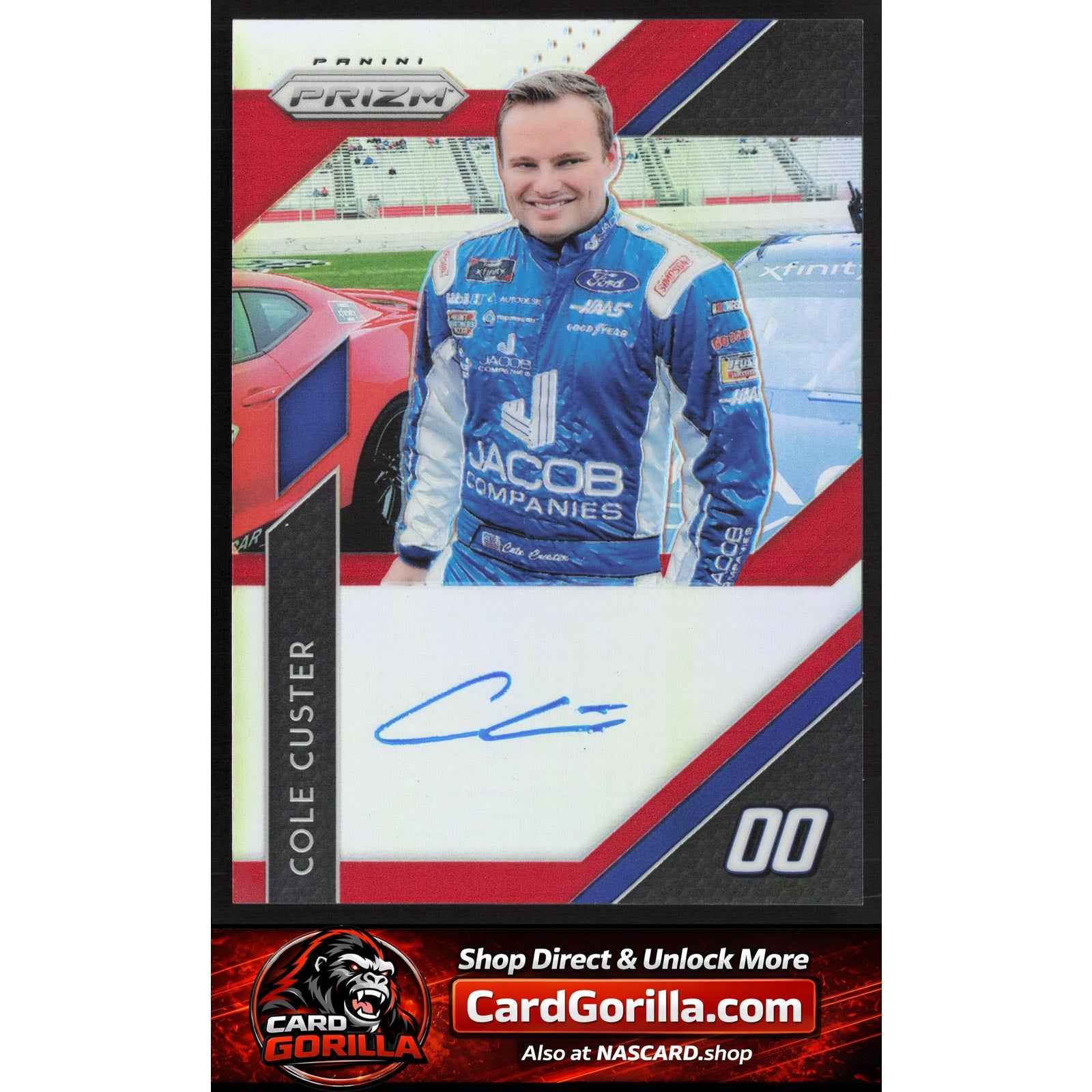 2018 Panini Prizm #DS-CC Cole Custer Driver Signatures Red Prizm #/50