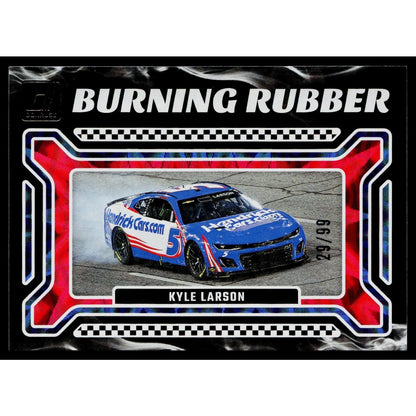 2024 Donruss #10 Kyle Larson Burning Rubber Red Xplosion #/99