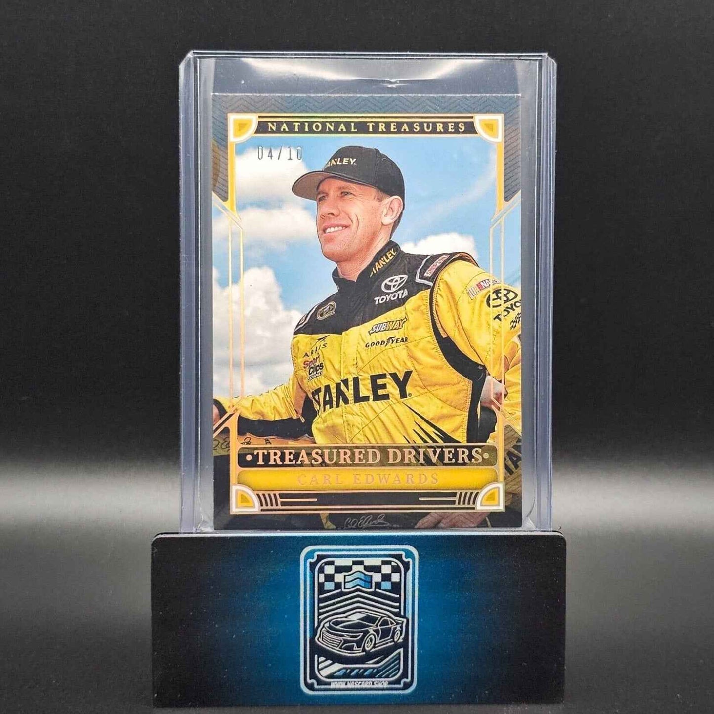 2023 Panini National Treasures Treasured Drivers Holo Gold Carl Edwards /10 - NASCARD.shop