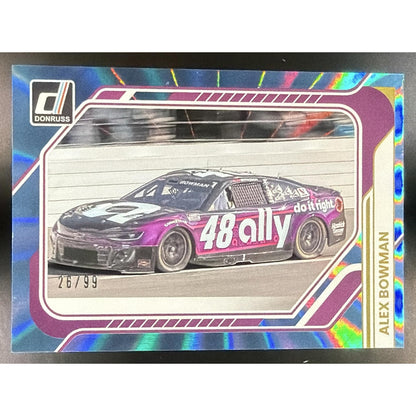 2026 Panini Donruss NASCAR Racing Alex Bowman #151 Rides Carolina Blue Laser /99