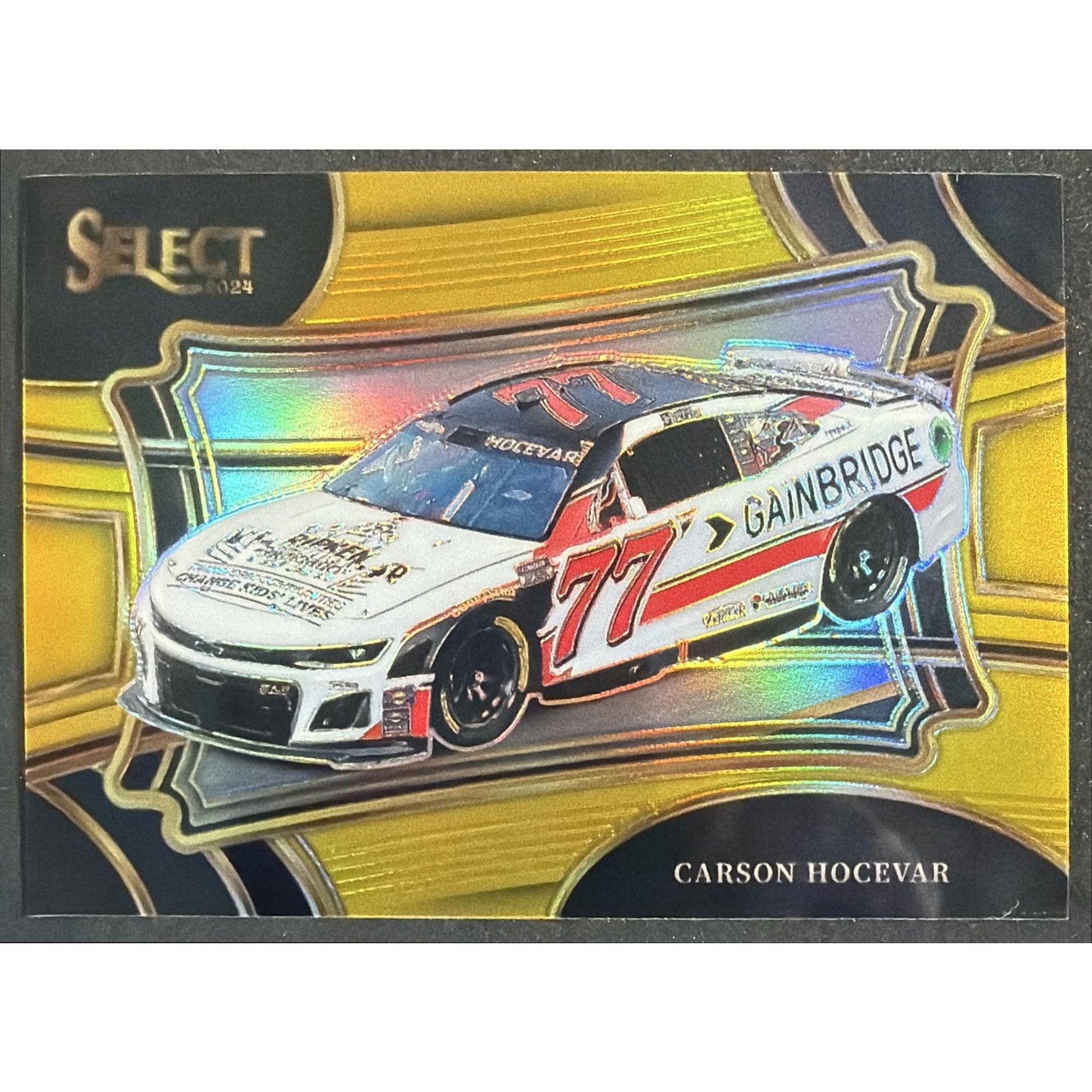 2024 Panini Select Nascar Carson Hocevar #136 Gold Prizms /10