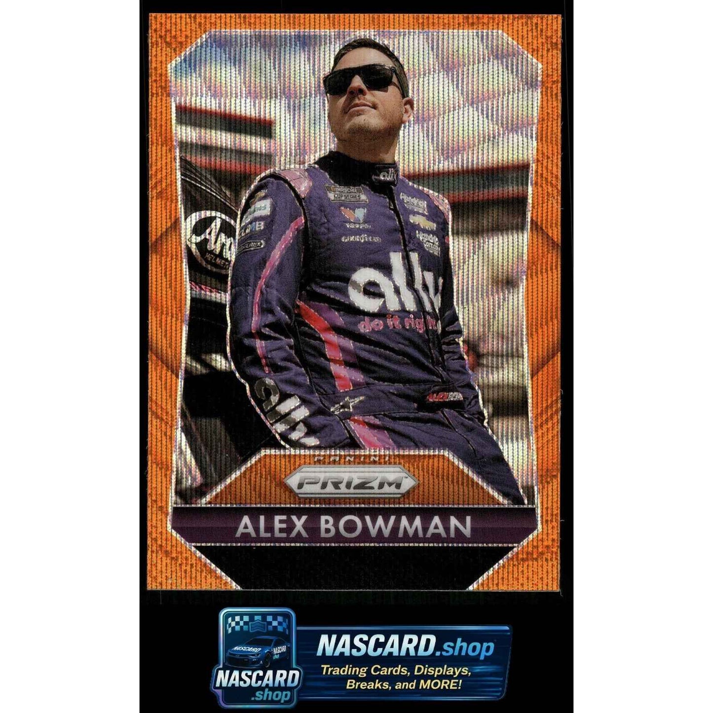 2025 Panini Prizm #22 Alex Bowman Orange Wave #/125