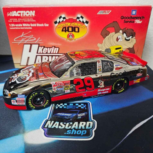 Kevin Harvick 1:24 Diecast White Gold 2001 #29 Looney Tunes GM Dealers 1 of 5000