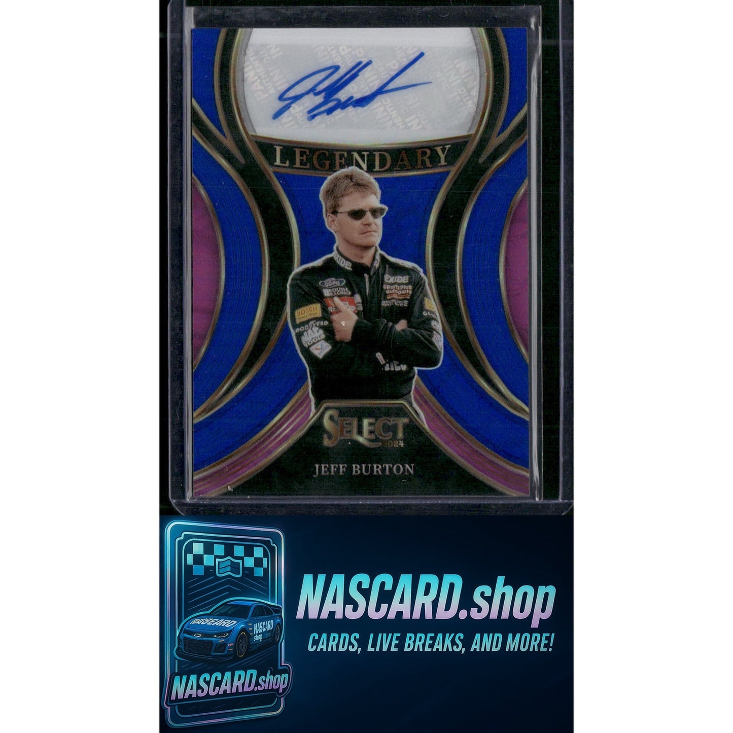 2024 Panini Select #LS-JBT Jeff Burton Legendary Signatures Blue Prizms #/49 - Card Gorilla