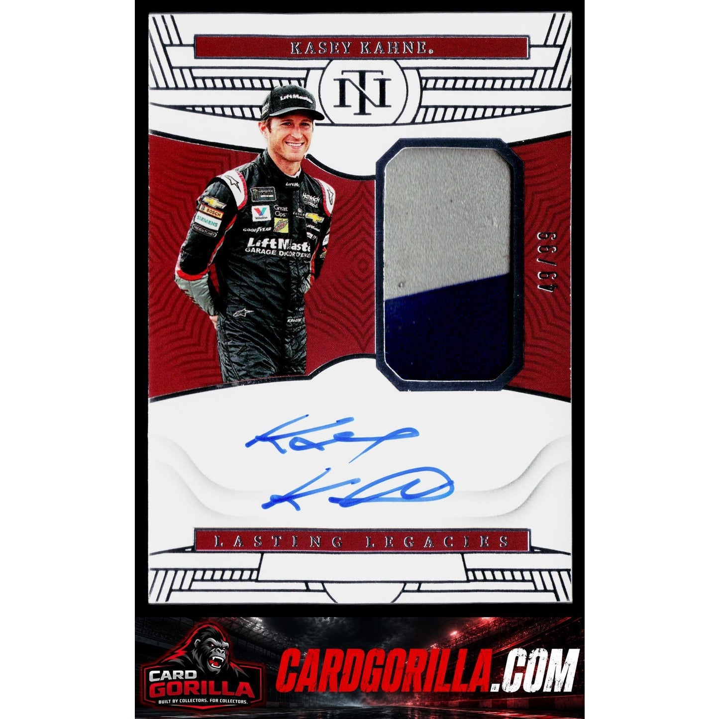 2023 Panini National Treasures #LL-KKN Kasey Kahne Lasting Legacies #/99