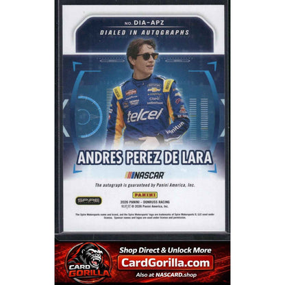 2026 Donruss #DIA-APZ Andres Perez De Lara Dialed In Autographs Gold Ice #/10