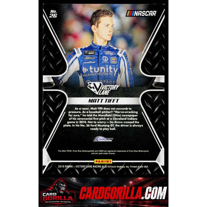 2019 Panini Victory Lane #26 Matt Tifft Pedal to the Metal Green #/5 RC