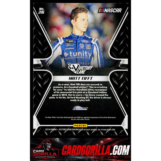 2019 Panini Victory Lane #26 Matt Tifft Pedal to the Metal Green #/5 RC