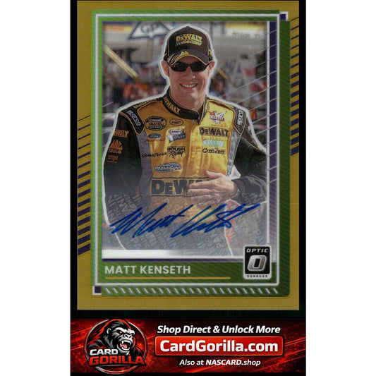 2025 Donruss #28 Matt Kenseth Optic Signatures Gold #/10