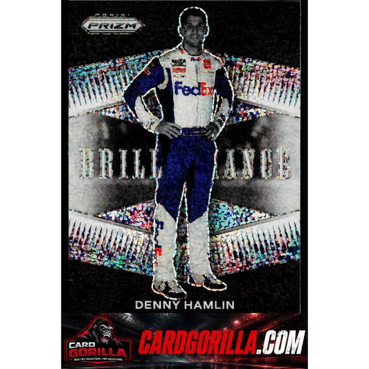 2022 Panini Prizm #B-16 Denny Hamlin Brilliance White Sparkle Prizm