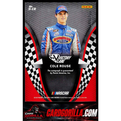 2018 Panini Victory Lane #S-CR Cole Rouse Signatures #/275