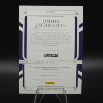 2022 Panini National Treasures Silhouettes Holo Gold #S-JJ Jimmie Johnson /10 - NASCARD.shop