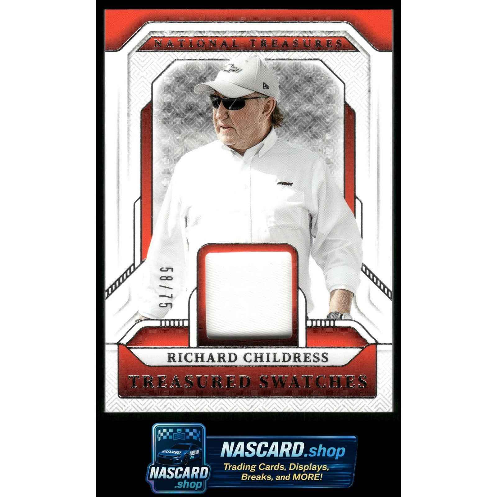 2025 Panini National Treasures #TS-RCD Richard Childress Treasured Swatches #/75
